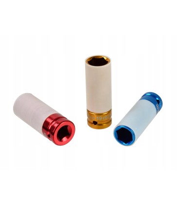 Zestaw nasadek udarowych alufelg 3szt.17mm 19mm 21mm