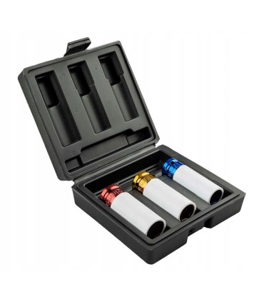 Zestaw nasadek udarowych alufelg 3szt.17mm 19mm 21mm