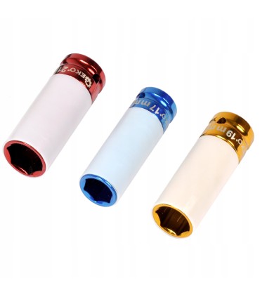 Zestaw nasadek udarowych alufelg 3szt.17mm 19mm 21mm