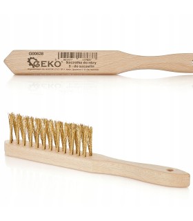 SZCZOTKA DO RDZY DRUCIANA ŻÓŁTA 3 RZĘDY DO SZCZELIN DREWNO