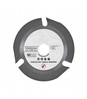 Tarcza do cięcia drewna 125X22,23mm 3T