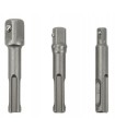 ZESTAW ADAPTERÓW SDS PLUS DO NASADEK 1/2" 3/8" 1/4" CRV 3 SZTUKI