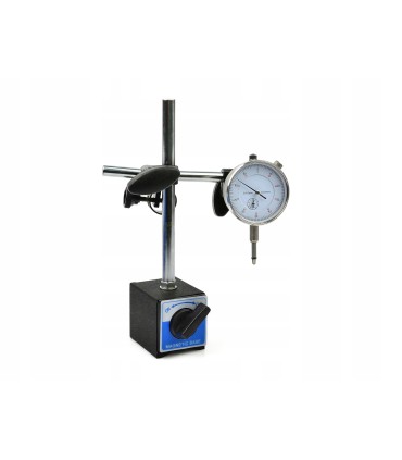 Czujnik zegarowy 10/0,01 mm na statywie magnetycznym (walizka) (10)
