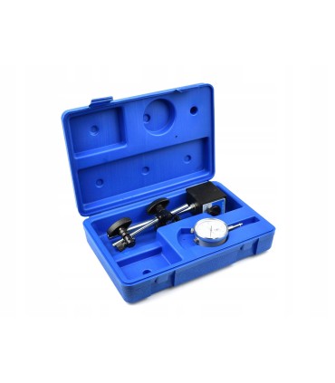 Czujnik zegarowy 10/0,01 mm na statywie magnetycznym (walizka) (10)