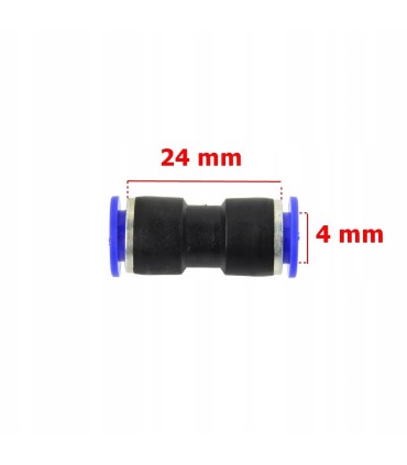 Złączka automatyczna węża PU/PE prosta fi 4mm (50/500)