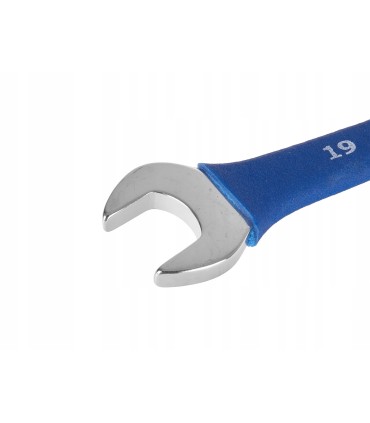 Klucze płasko-oczkowe polerowane z gumowym uchwytem 6-32mm 25el. CRV
