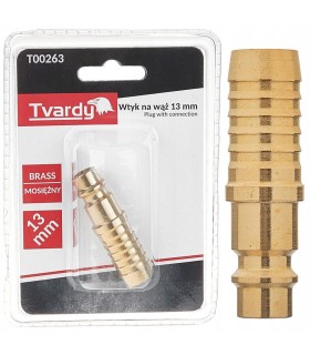 Wtyk mosiężny na wąż 13mm typ męski (1/10/100)