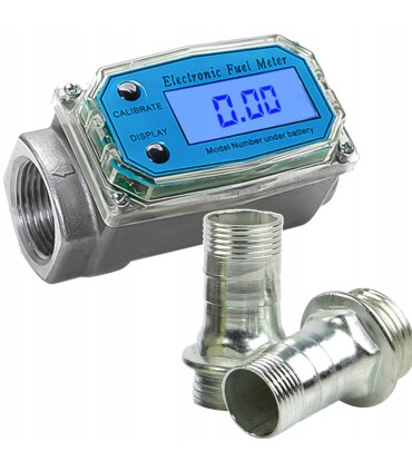 Uniwersalny licznik przepływu cieczy/paliwa LCD 1" (20)
