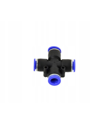 Złączka automatyczna węża PU/PE krzyżowa 6mm (25/50/500)