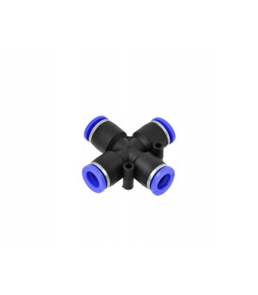 Złączka automatyczna węża PU/PE krzyżowa 6mm (25/50/500)