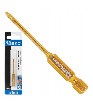 Wiertło do szkła i ceramiki HEX 3mm (500)