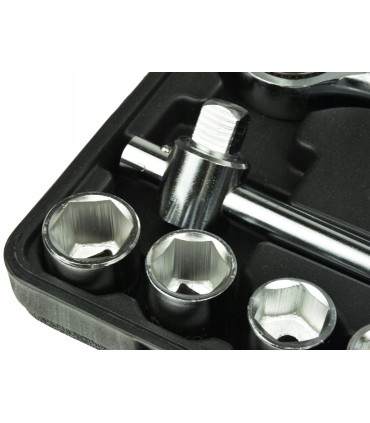 Zestaw kluczy nasad.21el.3/4" 6-kąt.19-50mm/czarna walizka/(2)