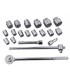 Zestaw kluczy nasad.21el.3/4" 6-kąt.19-50mm/czarna walizka/(2)