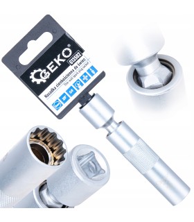 Nasadka cienkościenna z przegubem do świec 14mm 3/8" CrV (100)