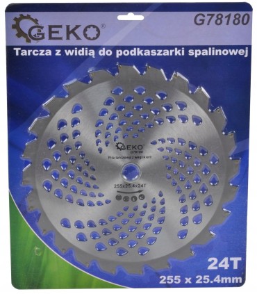 Tarcza z widią do podkaszarki spalinowej 255x25,4mmx24T (50)