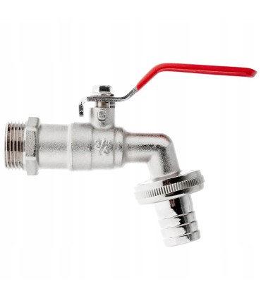 Zestaw – kran 3/4" z wyjściem na GZ 3/4" + wtyk na wąż 3/4" – mauser (50)