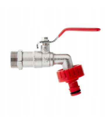 Zestaw – kran 3/4" z wyjściem na GZ 1" + nypel do szybkozłącza – mauser (50)
