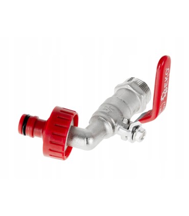 Zestaw – kran 3/4" z wyjściem na GZ 1" + nypel do szybkozłącza – mauser (50)