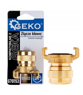 Złącze kłowe mosiężne kompatybilne z GEKA na wąż 3/4" (10/80)