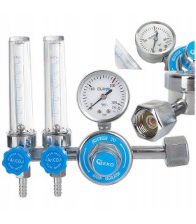 Reduktor CO2/ARGON z dwoma rotametrami 