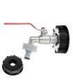 IBC nakrętka S60x6 kran 3/4" wyjście na GZ 1" nypel do szybkozłącza mauser