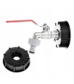 IBC nakrętka S60x6kran 1/2" wyjście na GZ 3/4" nypel do szybkozłącza mauser