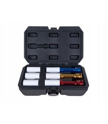 Zestaw nasadek udarowych długich do alufelg 17mm 19mm 21mm (10)