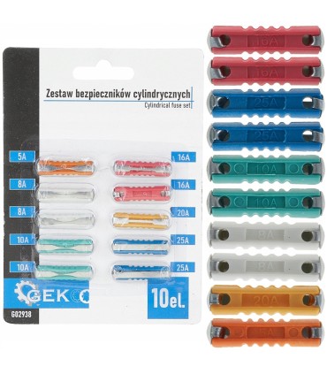 Zestaw bezpieczników cylindrycznych 10el. (1200)