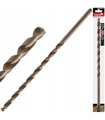 Wiertło złote do metalu długie 12.0 x 375mm HSS DIN1869 (25/50/100)