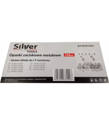 OBEJMY OPASKI METALOWE 135szt SYMBOL 5907589369908