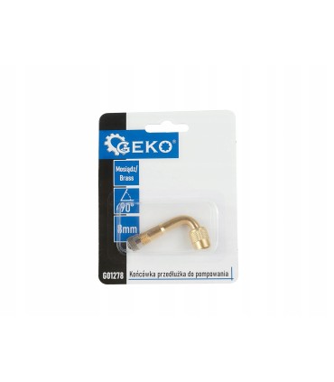 Końcówka przedłużka do pompowania – mosiężna kątowa 90° 8mm (25/250)