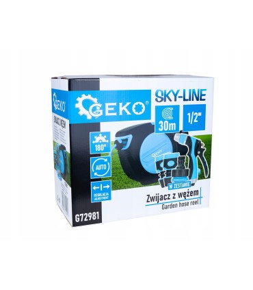 Zwijacz automatyczny z wężem ogrodowym 1/2" 30m SKY-LINE (1)