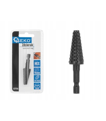 Zdzierak – tarnik stożkowy do drewna 15mm HEX (50/250)