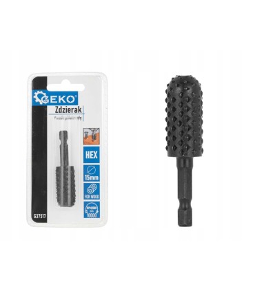 Zdzierak – tarnik półokrągły do drewna 15mm HEX (50/250)