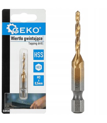 Wiertło gwintujące HSS M3 x 0,5mm HEX (50/250)