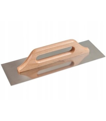 Paca nierdzewna uchwyt drewniany 380 mm   gładka