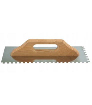 Paca nierdzewna uchwyt drewniany 380 mm  6x6