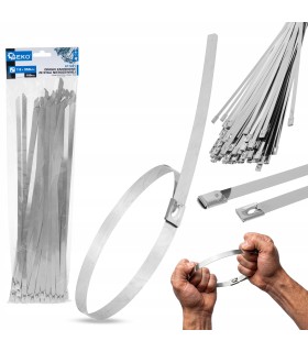 Opaski zaciskowe ze stali nierdzewnej 7.9x350mm 100szt. (25)