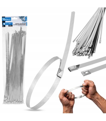Opaski zaciskowe ze stali nierdzewnej 7.9x350mm 100szt. (25)
