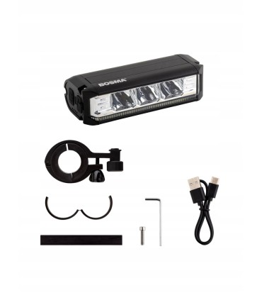 BOSMA LAMPKA ROWEROWA PRZÓD LED 900Lm 8043 5 TRYBÓW ŚWIECENIA