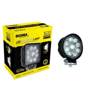 LAMPA ROBOCZA BOSMA 9XLED 12/24V 27W 1600Lm OKR.ROZ. 6094