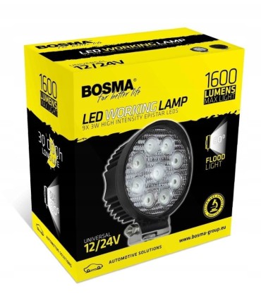 LAMPA ROBOCZA BOSMA 9XLED 12/24V 27W 1600Lm OKR.ROZ. 6094