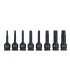 Kpl. kluczy udarowych torx 8el. 1/2" T30-T80 CR-MO (10)