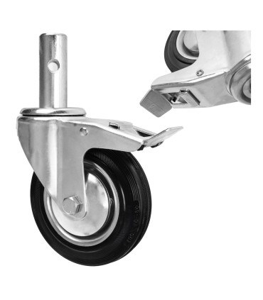 Koło do rusztowania z hamulcem 160mm 125kg (12)