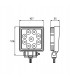 LAMPA ROBOCZA BOSMA 9XLED 12/24V 18W 1100Lm PRO.ROZ. 7664