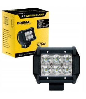 LAMPA ROBOCZA BOSMA 9XLED 12/24V 18W 1200Lm PRO.ROZ. 7695