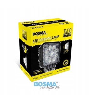 LAMPA ROBOCZA BOSMA 9XLED 12/24V 27W 1600Lm PRO.ROZ. 6100