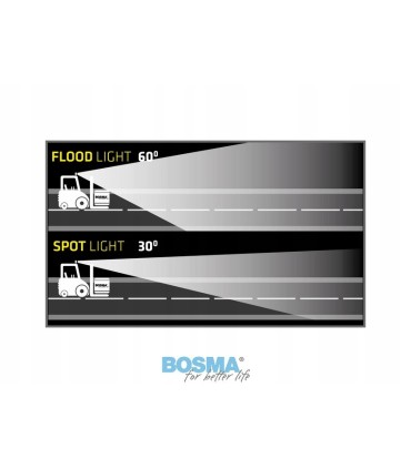 LAMPA ROBOCZA BOSMA 9XLED 12/24V 27W 1600Lm PRO.ROZ. 6100