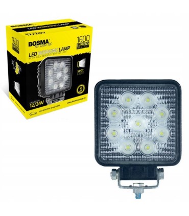 LAMPA ROBOCZA BOSMA 9XLED 12/24V 27W 1600Lm PRO.SKU. 6155