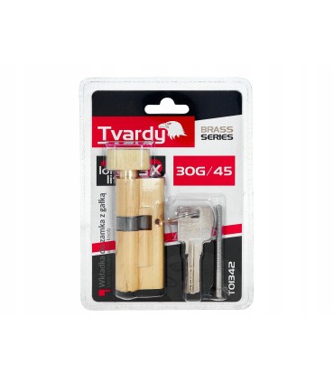 Wkładka do zamka z gałką 30g/45 (kolor mosiądz) (100)